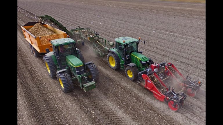 Unique 4 row potato harvester! | Tolmac front harvester | Potato harvest 2016