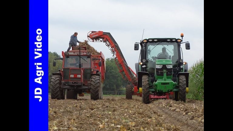 John Deere 6105R/Fiat 80-90DT/Uien rapen/Loading onions/Zwiebel ernte/Meerveld/2017