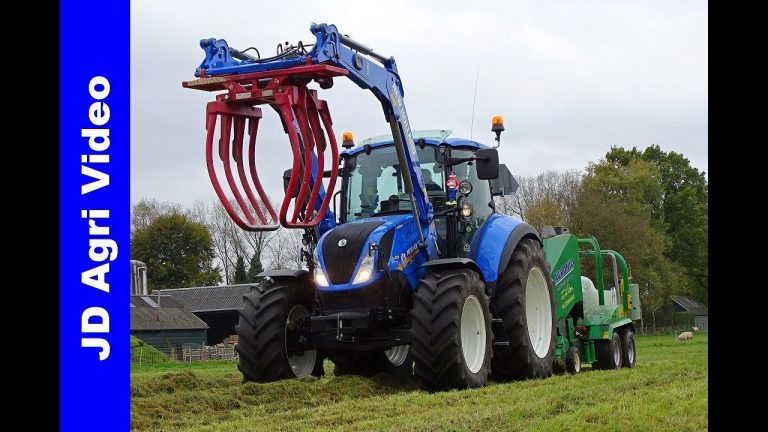 New Holland T5.100/Agronic MidiVario/van Norel/Balen persen/Pressing bales/2017