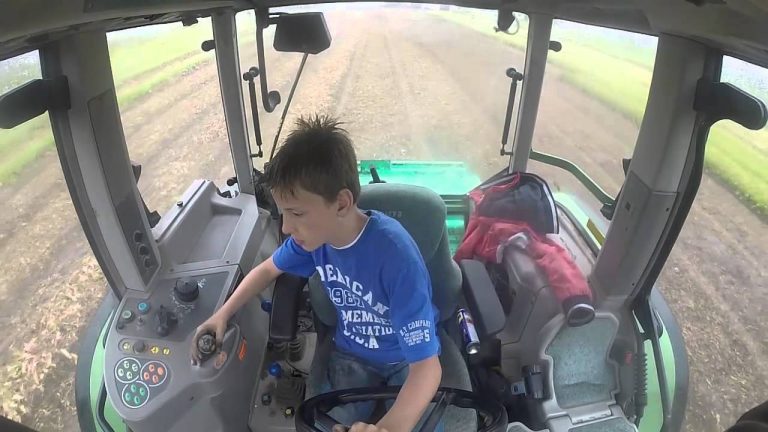 trekker rijden in de fendt 310 driver Koen. De tulpen hakselen