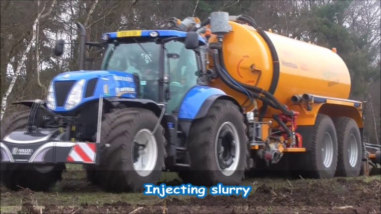 Injecting slurry | New Holland T7 | Veenhuis | Bouwland bemesten | Nooijen Milheeze