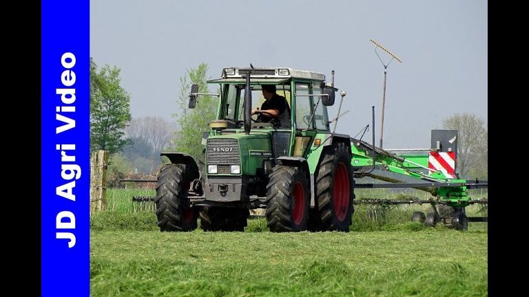 Fendt 308LSA/Deutz-Fahr/Gras harken/Raking grass/Gras schwadern/Doornspijk/2018