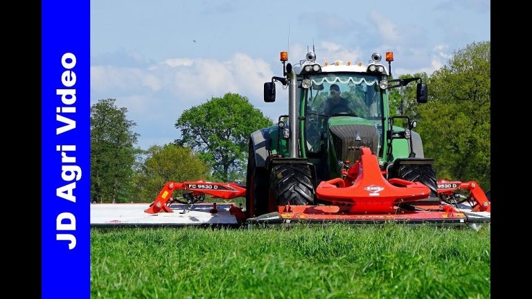 Fendt 828/NEW Kuhn Triple/Visch BV/Gras maaien/Mowing grass/Gras mähen/Doornspijk/2018