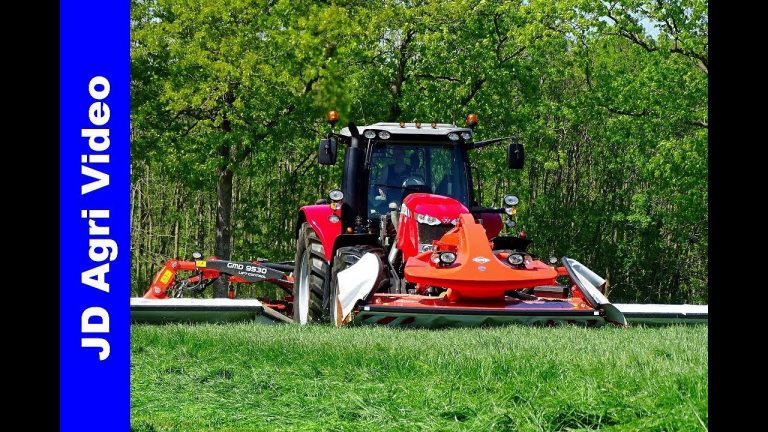 Massey Ferguson 7615/NEW Kuhn Triple/Gras maaien/Mowing grass/Gras mähen/Verbeek/Voorthuizen/2018