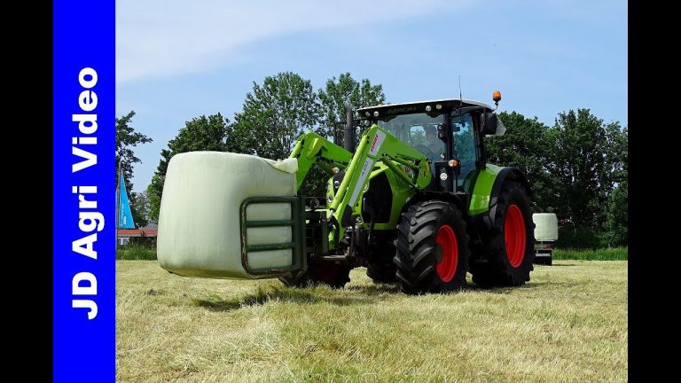Claas Arion 530|Cab ride|Balen laden|Collecting bales|Lankman|Ballen laden|Hulshorst|2018
