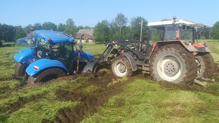 New Holland T6070 vast. Komt hij eruit?!?