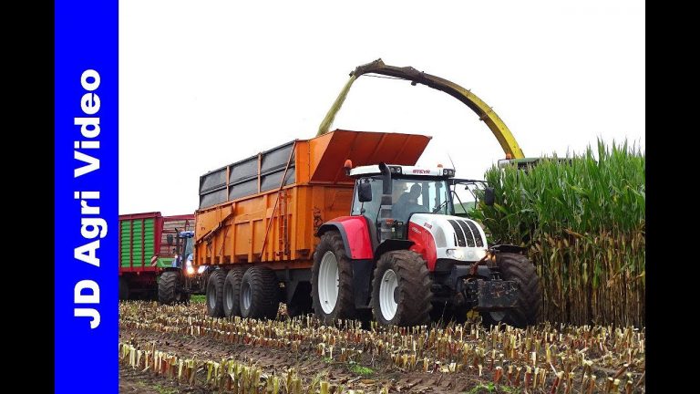 Mais hakselen 2018 | John Deere 7750i | Steyr 6155+6125 | van den Berg | Oploo | Maishäckseln