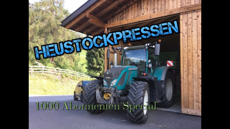 Los hooi persen in Tirol met een Fendt 724 vario en een Krone Big Pack 1270XC