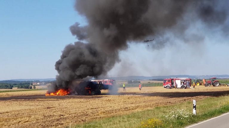 Helicopter blust tractor brand in Duitsland