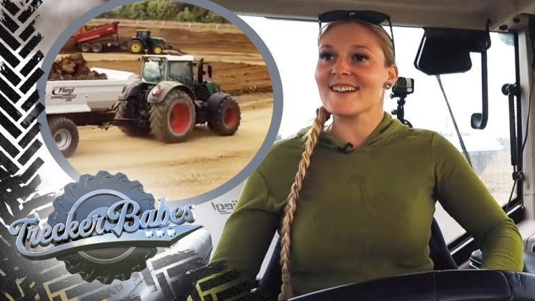 Trekker babes.Eerste dag op de bouwplaats Heidi test de nieuwe Fendt met 360 pk