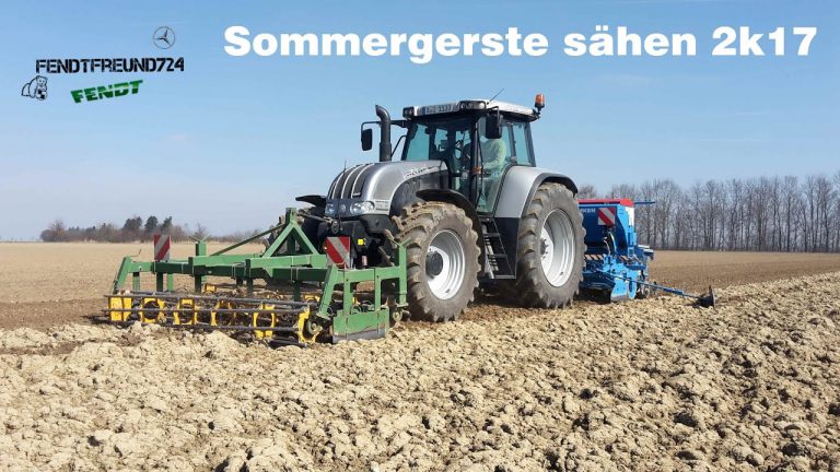 Zomergerst zaaien 2k17 / Steyr 6155 CTV Exclusief / Lemken