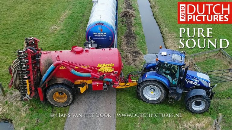 Zodebemesten door loonbedrijf Rozeboom uit t Harde. New Holland T7.230 Blue Power met Schuitemaker Robusta tank  Hans van het Goor  Agriculture Videos