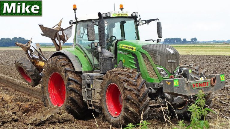 Van Werven aan het diepploegen bij Dronten . Nu niet met de 1050 maar met een Fendt 930 en 939 Vario 2017