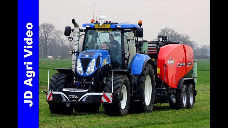 Balen persen 2019 | New Holland T6050+Kuhn | Renault 851-4 | Jan van Norel | Pressing Bales