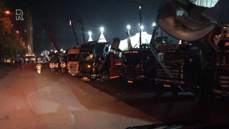 Malieveld met demonstranten bouwprotest