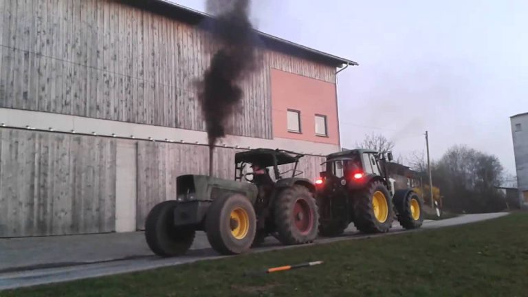 John Deere 6830 tegen een Fendt 11S Het rookt in ieder geval nu de uitslag nog.