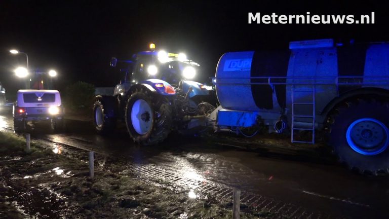 Mestopslag gesprongen… Duizenden liters drijfmest over straat | Meternieuws