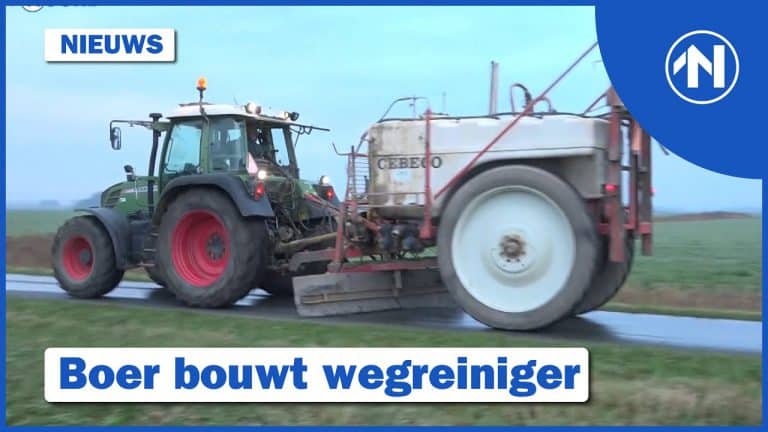 Zelf gebouwde wegreiniger