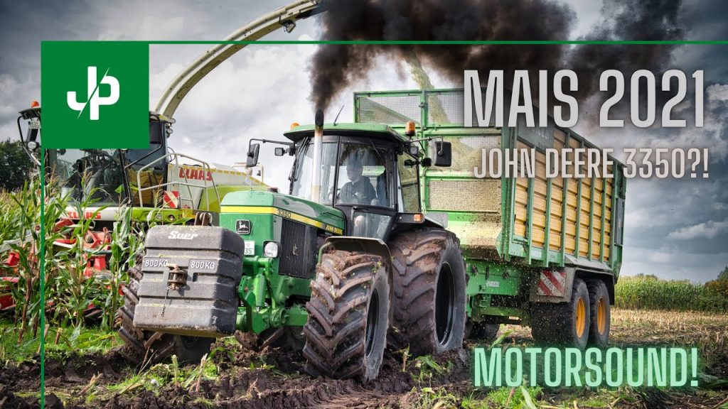 John Deere 3350 in de mais 2021! Sound!