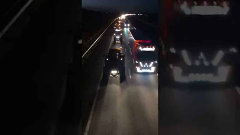 De boeren onderweg naar Stroe | Boerenprotest 2022